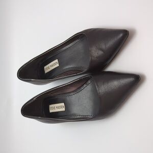 Steve Madden Black Kitten Heel Shoes, sz 7.5 Women's